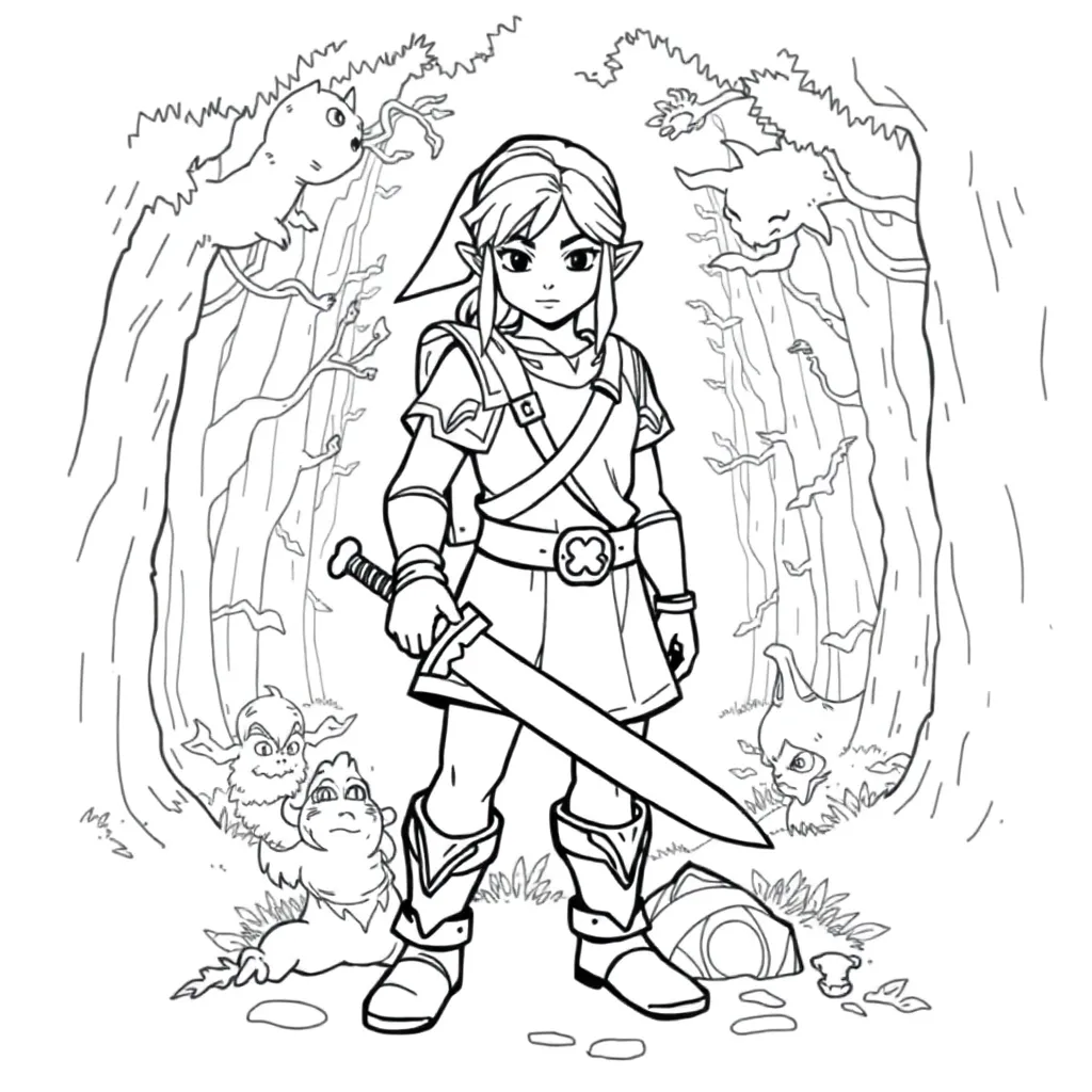 Zelda coloring page