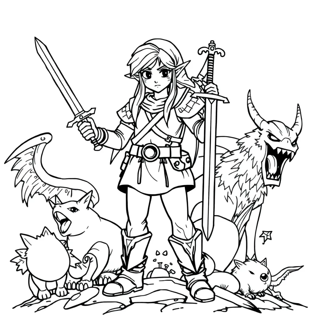 Zelda coloring page