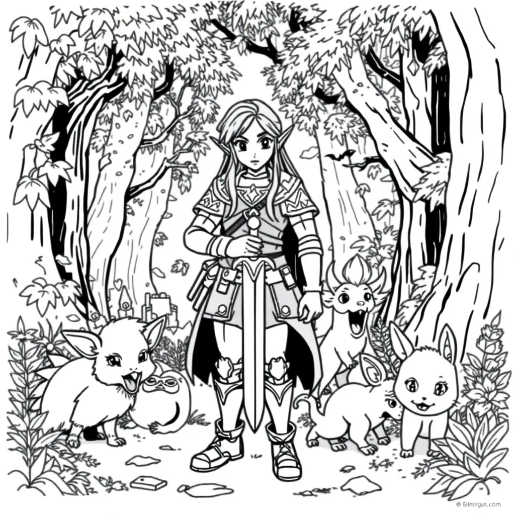 Zelda coloring page