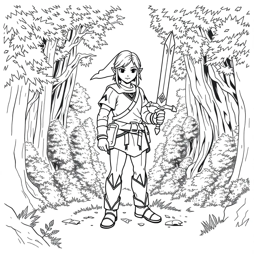 Zelda coloring page