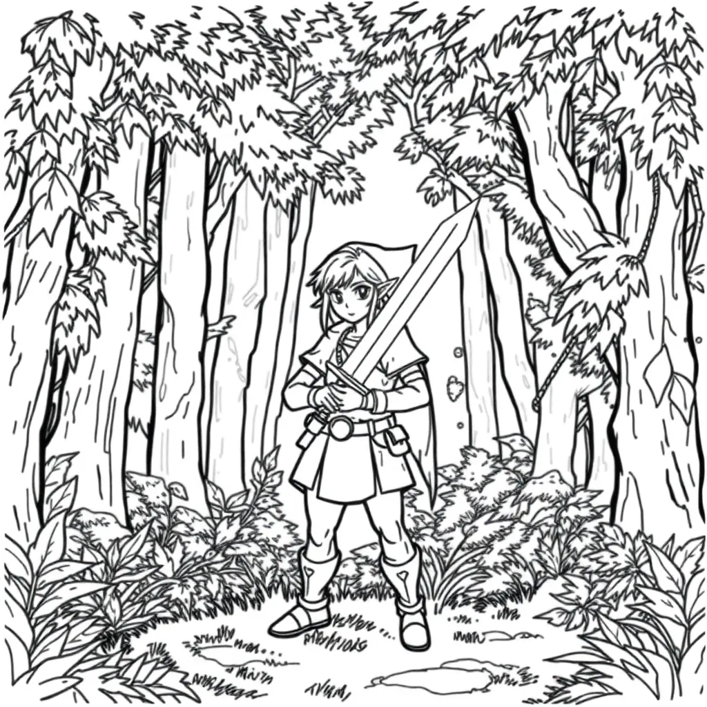 Zelda coloring page