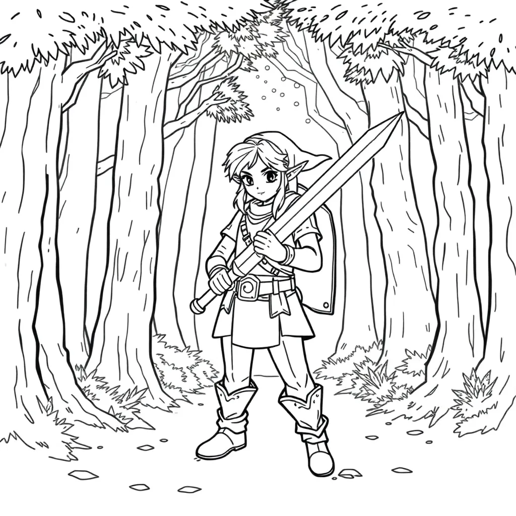 Zelda coloring page