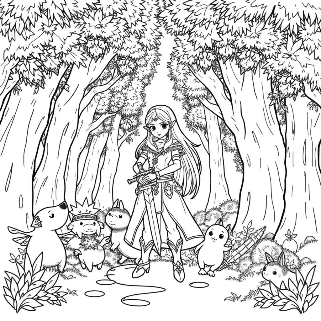 Zelda coloring page