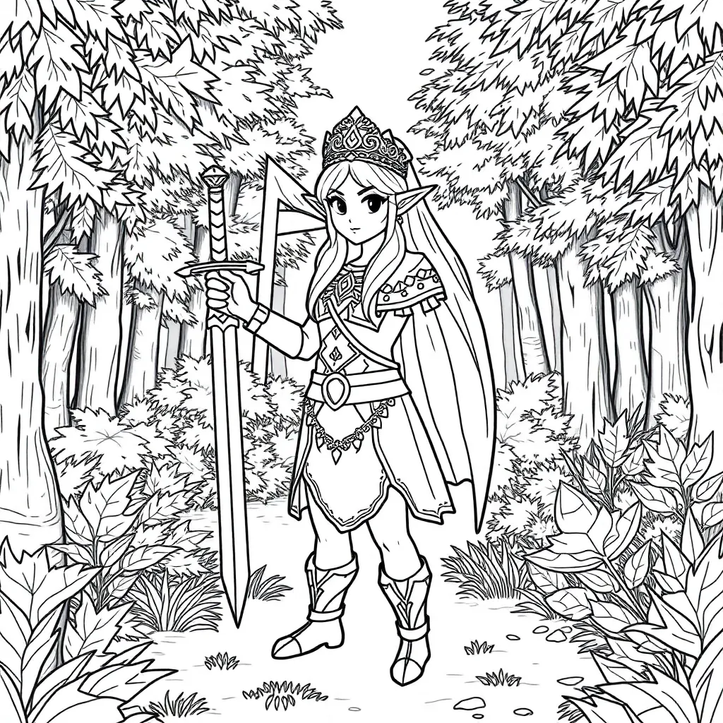 Zelda coloring page
