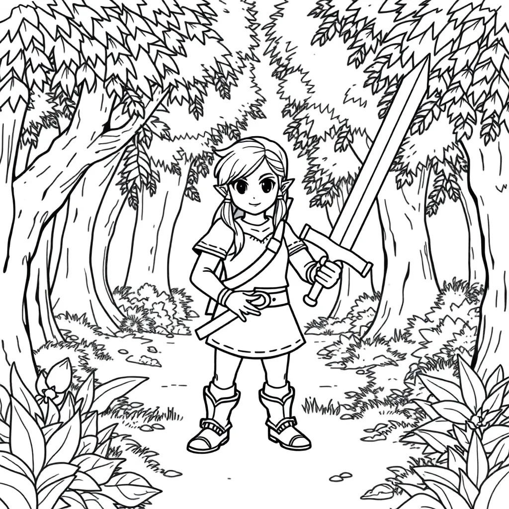 Zelda coloring page