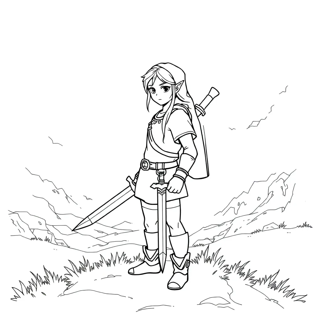 Zelda coloring page
