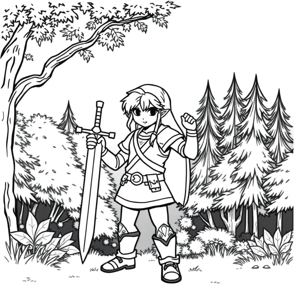 Zelda coloring page