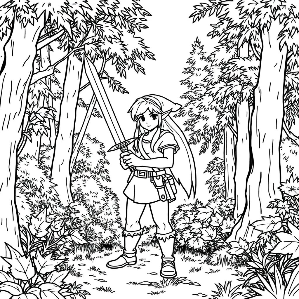 Zelda coloring page