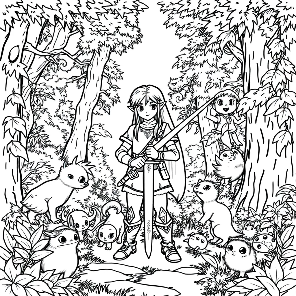 Zelda coloring page