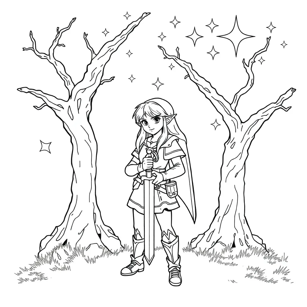 Zelda coloring page