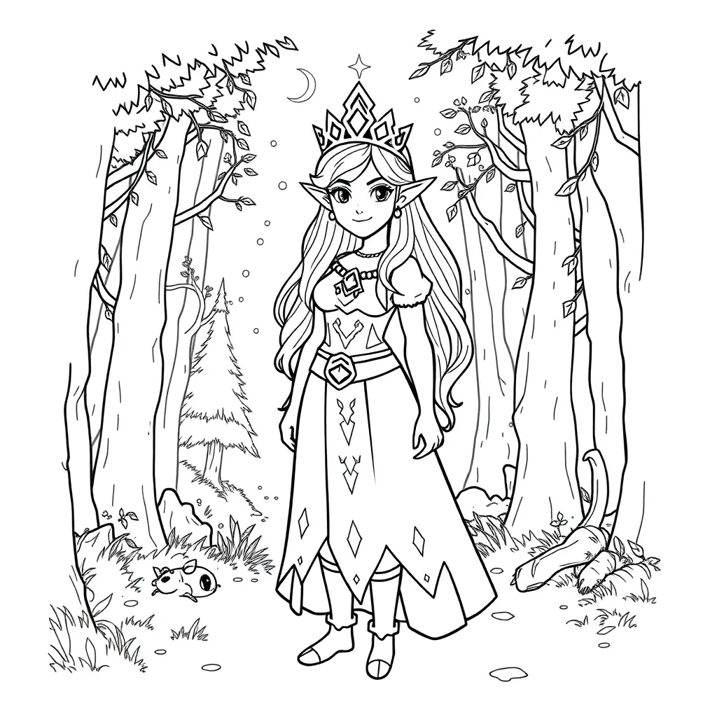 Zelda coloring page