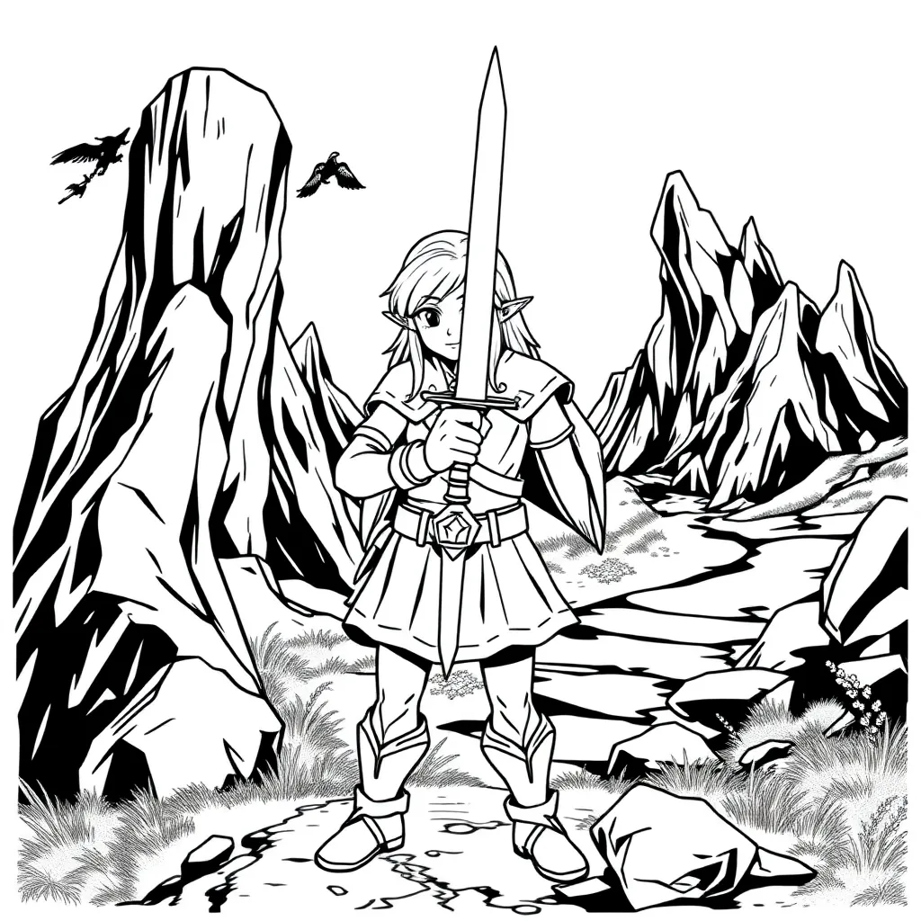 Zelda coloring page