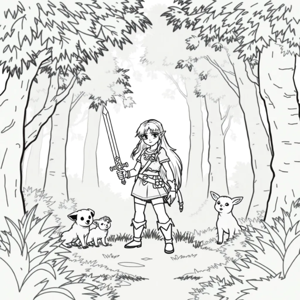 Zelda coloring page