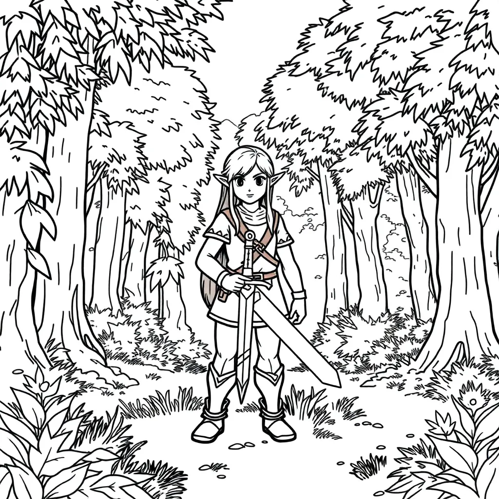 Zelda coloring page