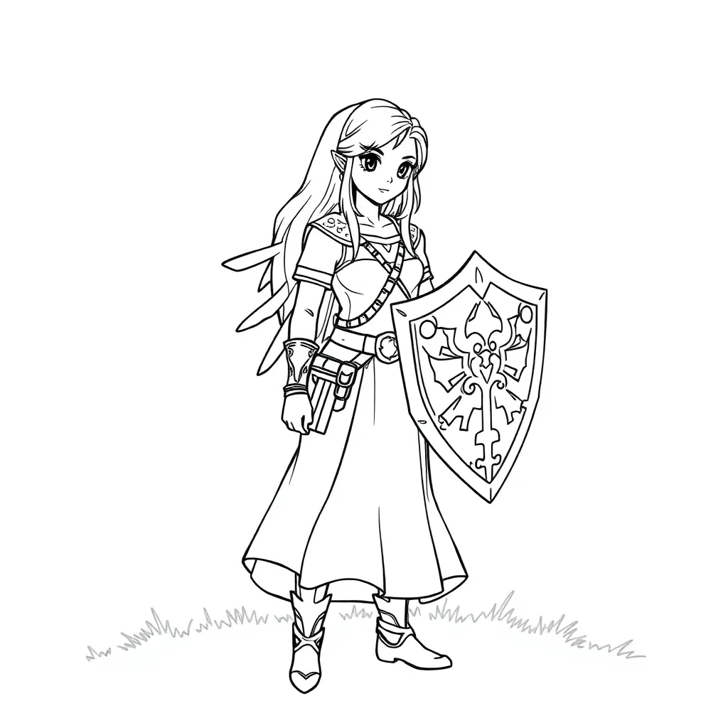 Zelda coloring page