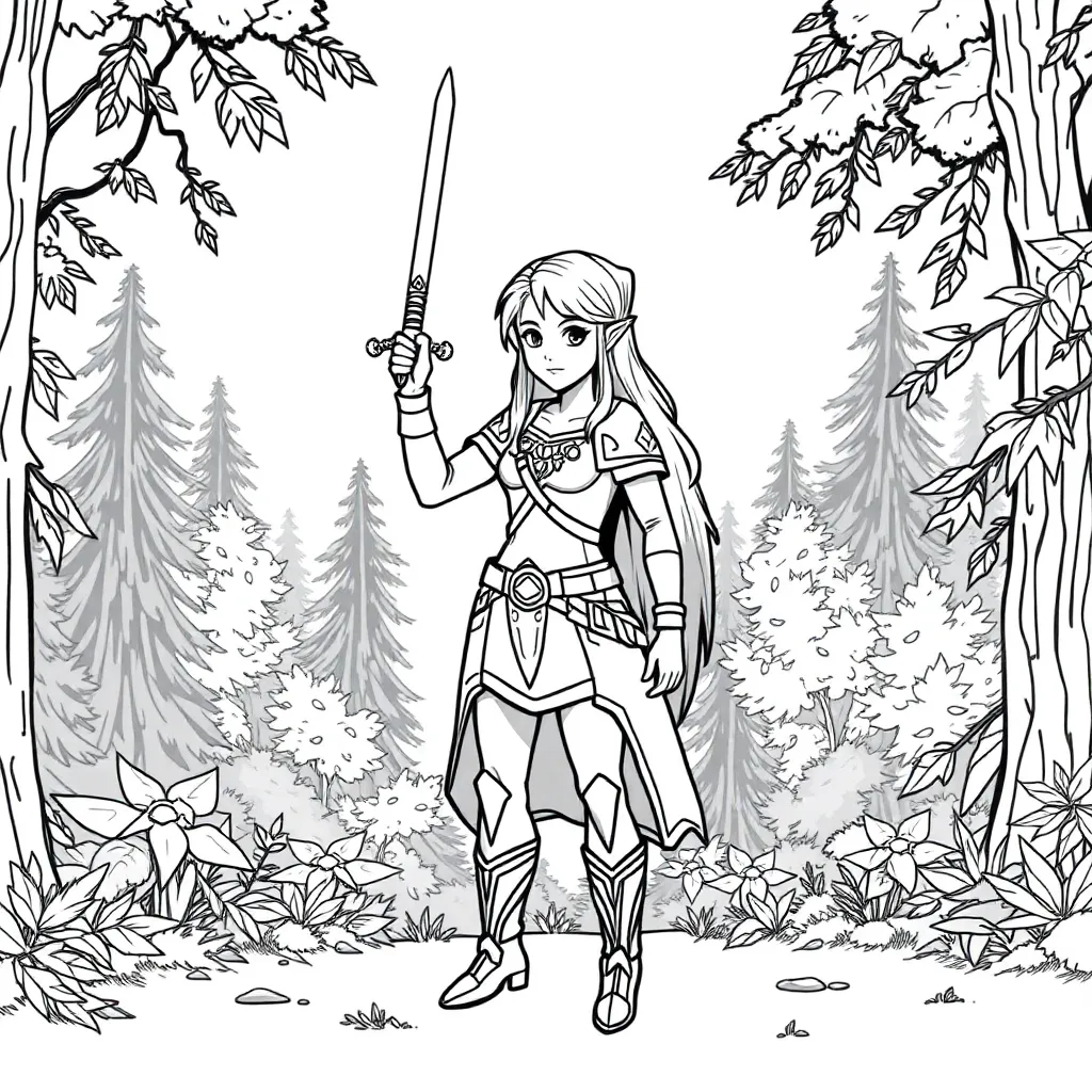 Zelda coloring page