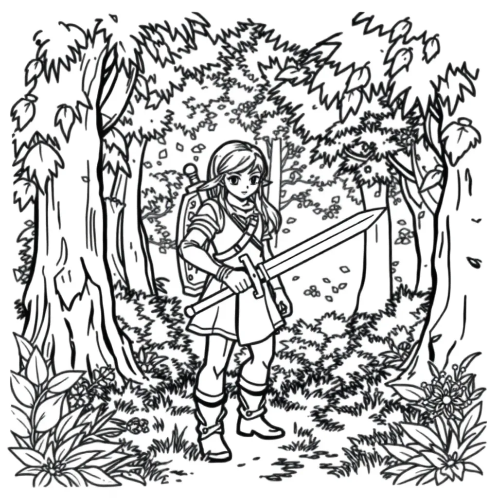 Zelda coloring page