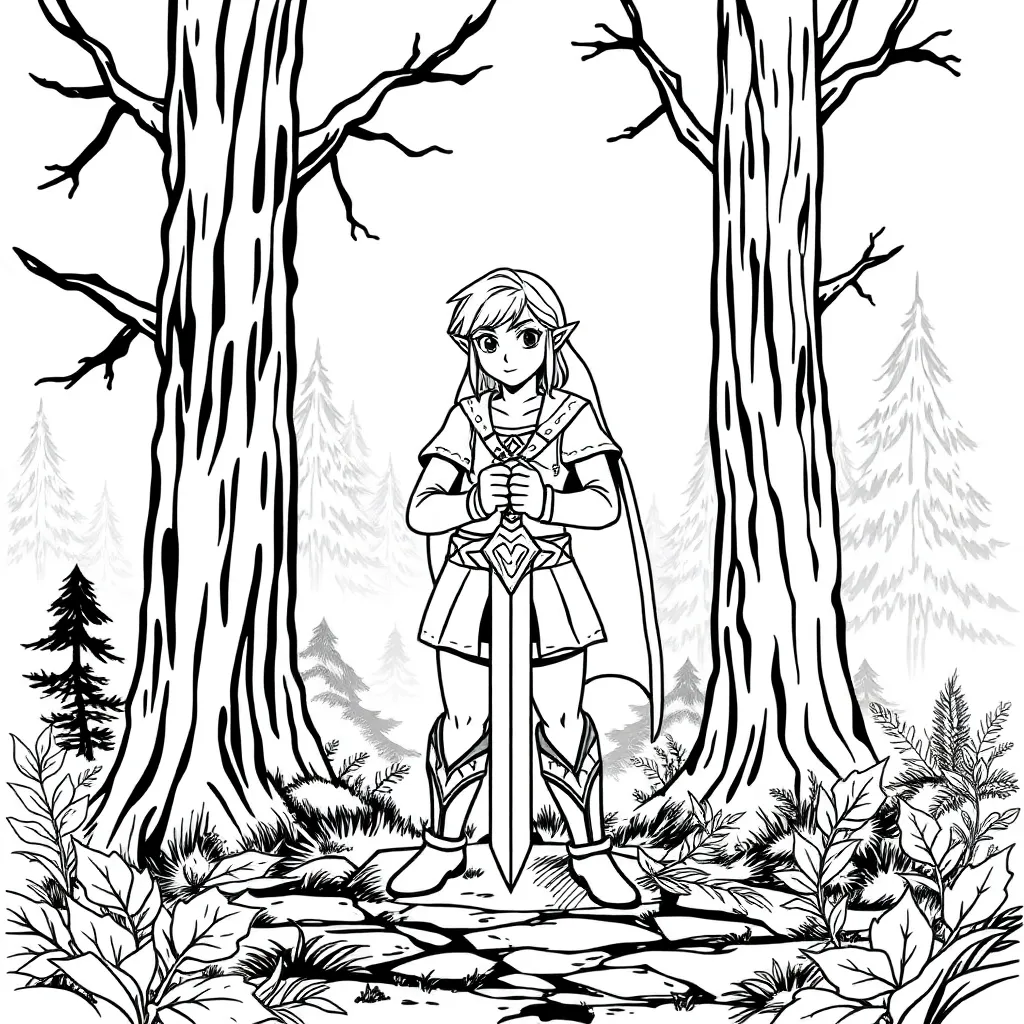Zelda coloring page