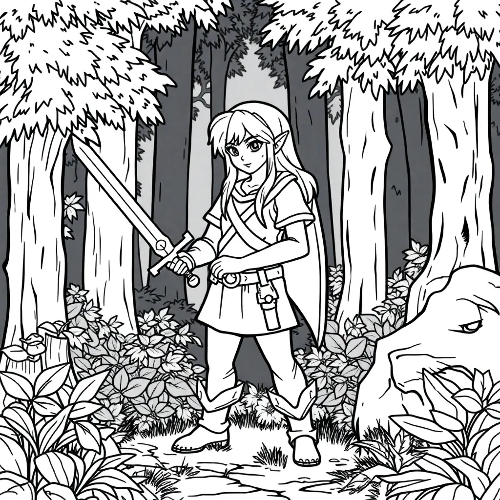Zelda coloring page