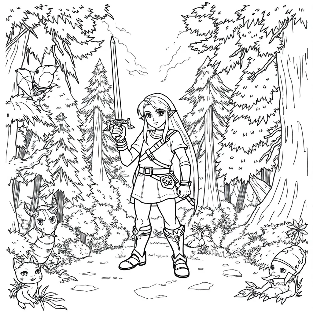 Zelda coloring page