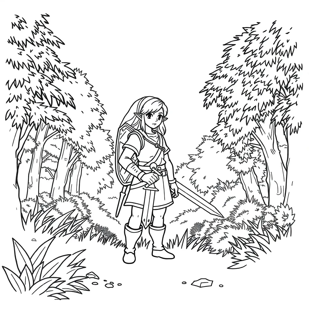Zelda coloring page