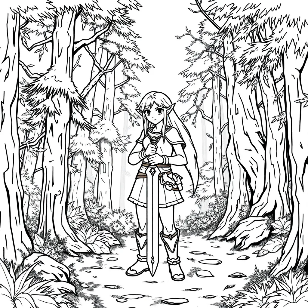 Zelda coloring page