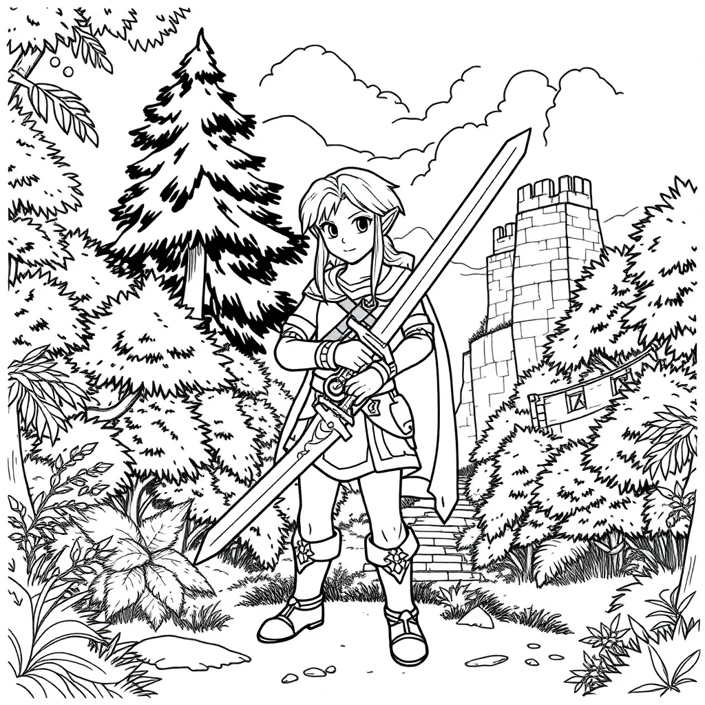 Zelda coloring page