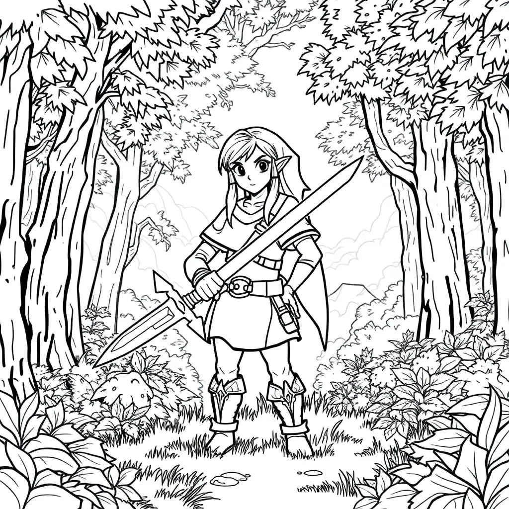 Zelda coloring page