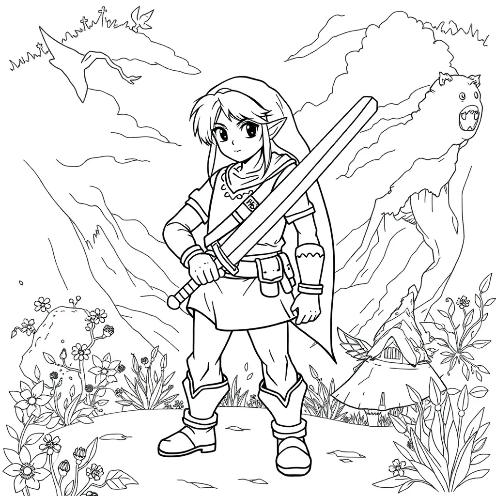 Zelda coloring page