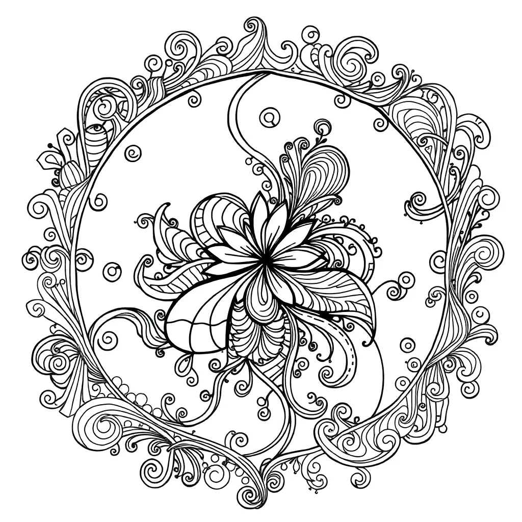 Zentangle coloring page