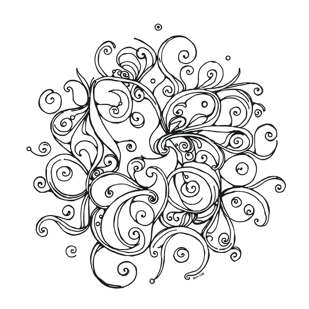 Zentangle coloring page