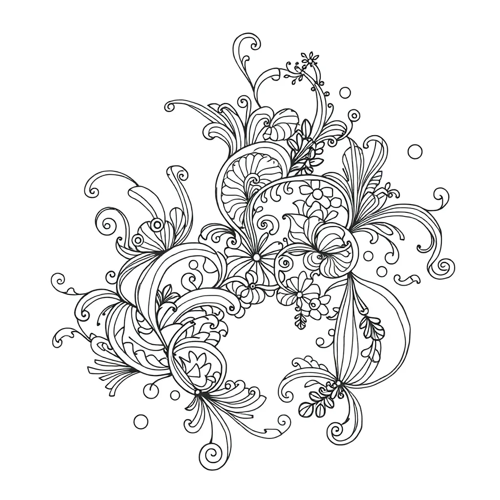 Zentangle coloring page