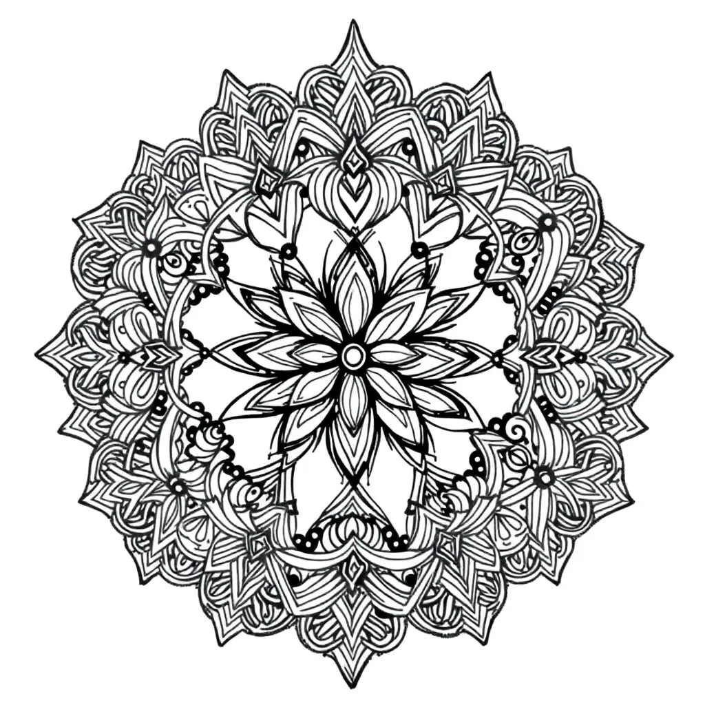 Zentangle coloring page