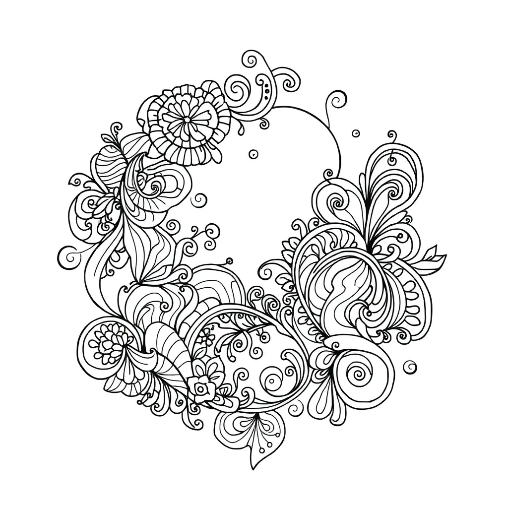 Zentangle coloring page