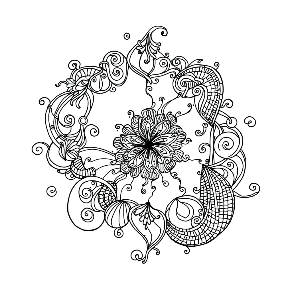 Zentangle coloring page