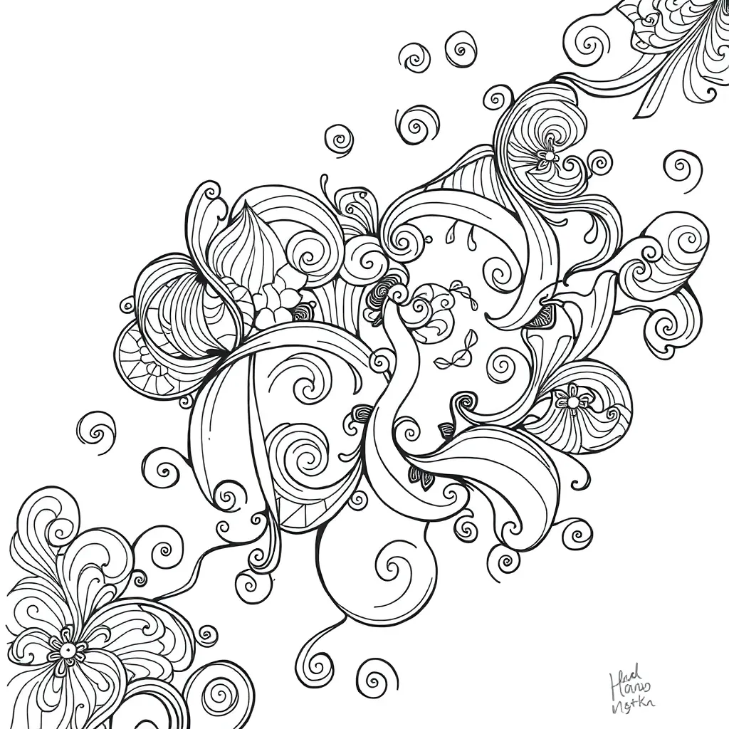 Zentangle coloring page