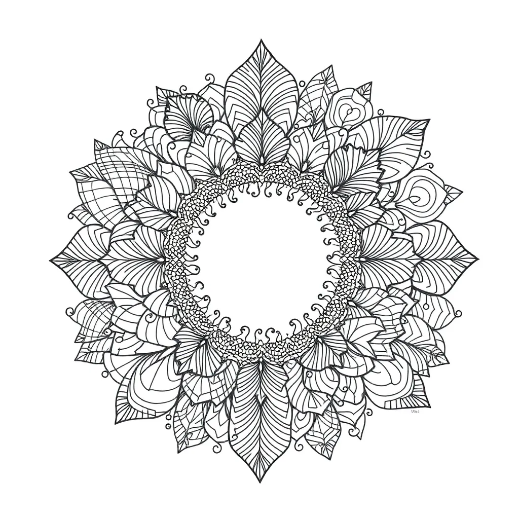 Zentangle coloring page