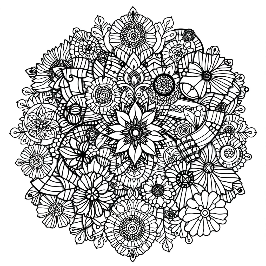 Zentangle coloring page