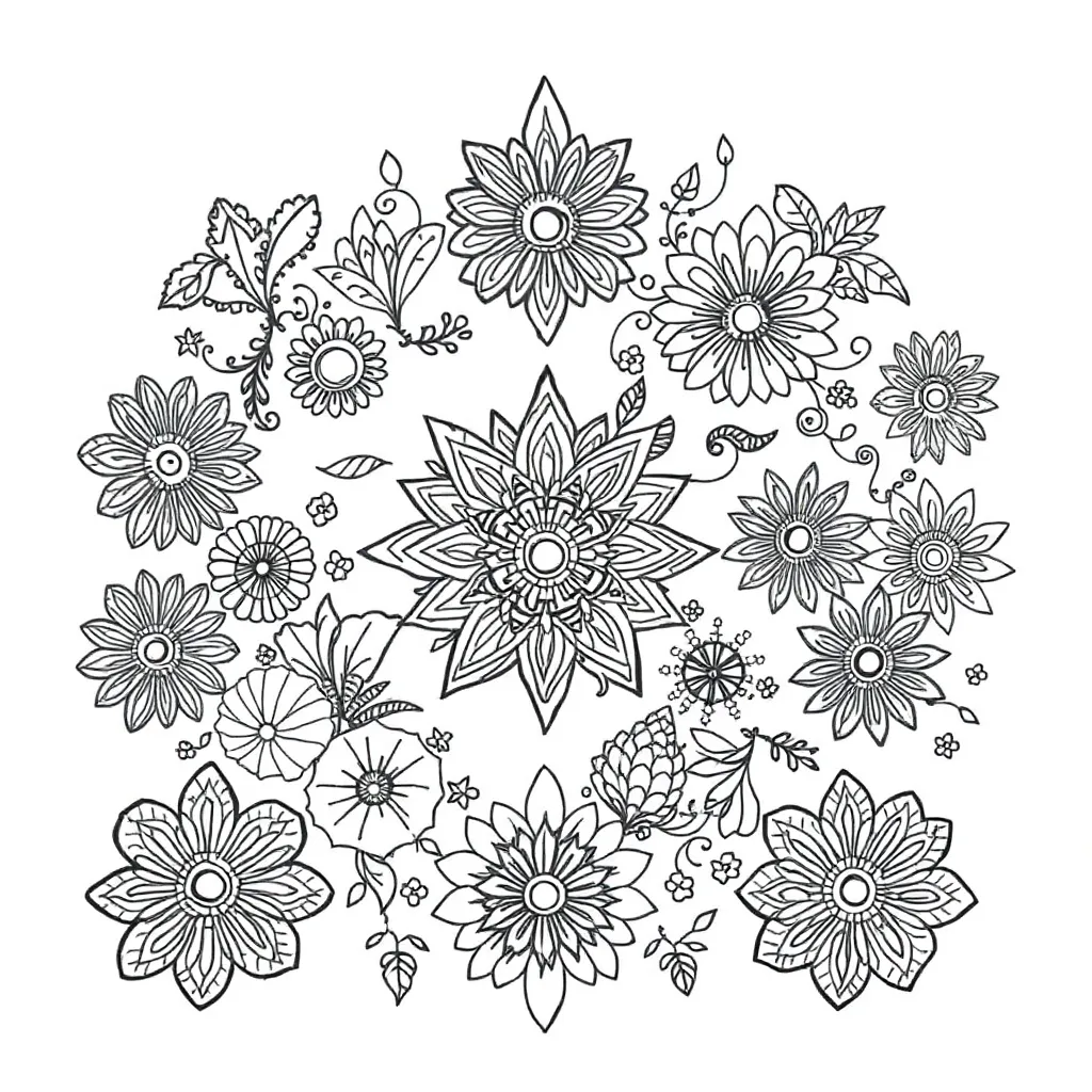 Zentangle coloring page