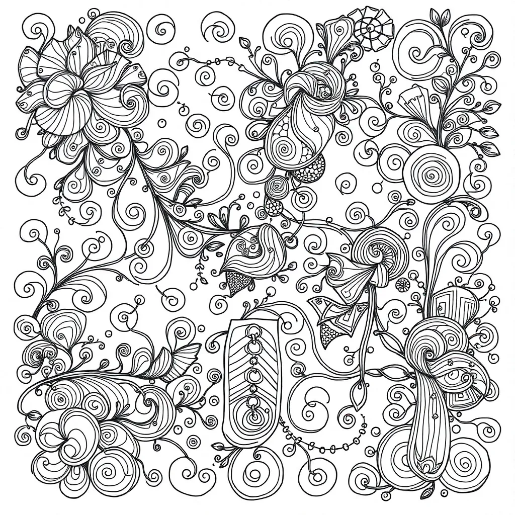 Zentangle coloring page