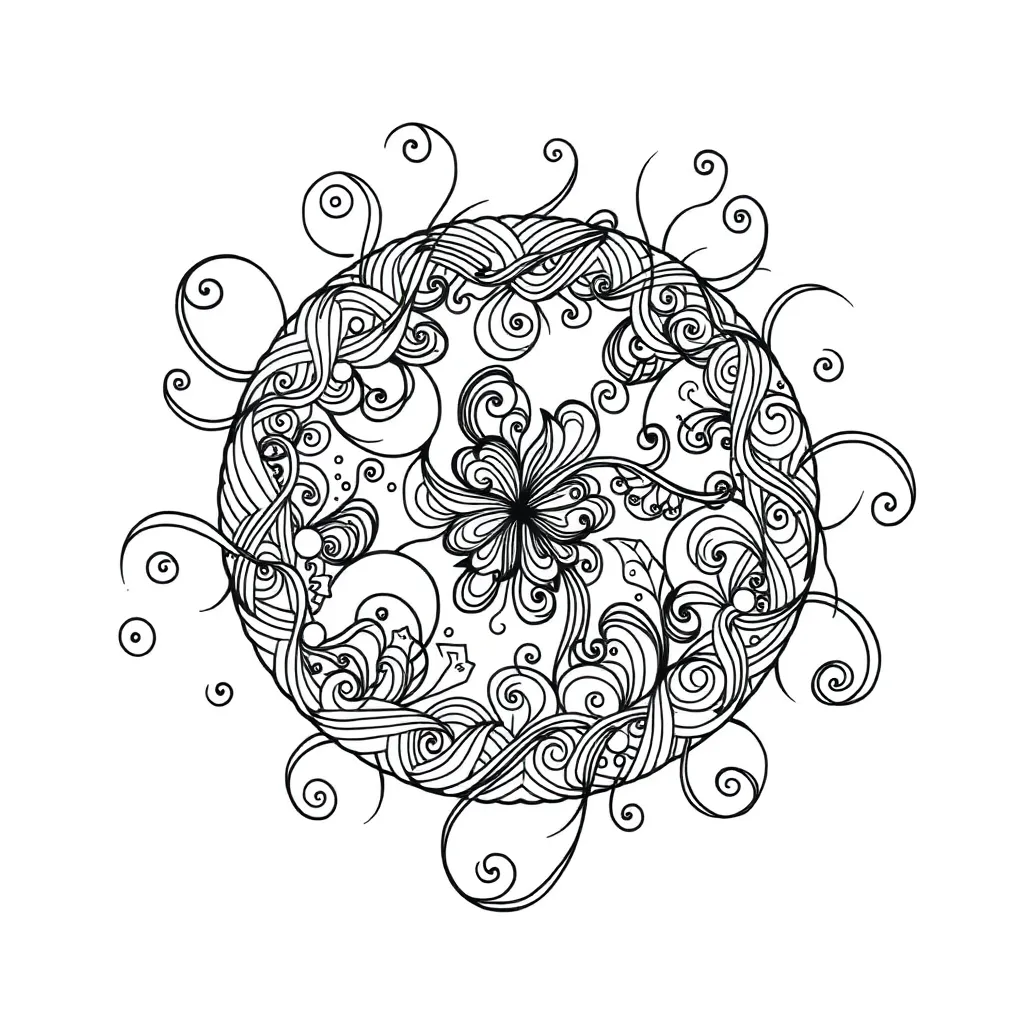 Zentangle coloring page