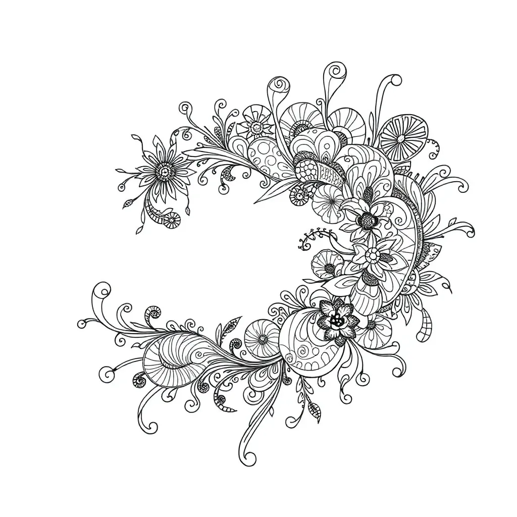 Zentangle coloring page