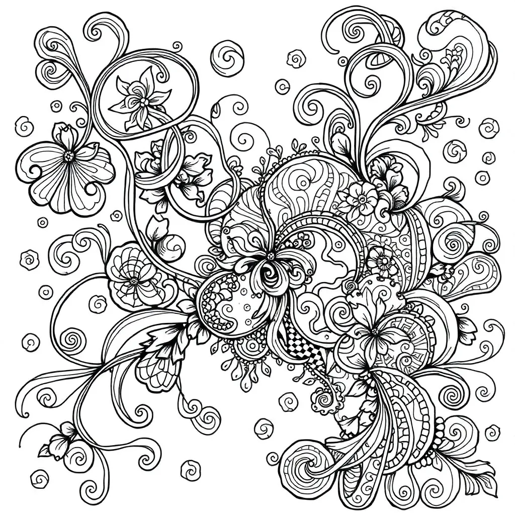 Zentangle coloring page