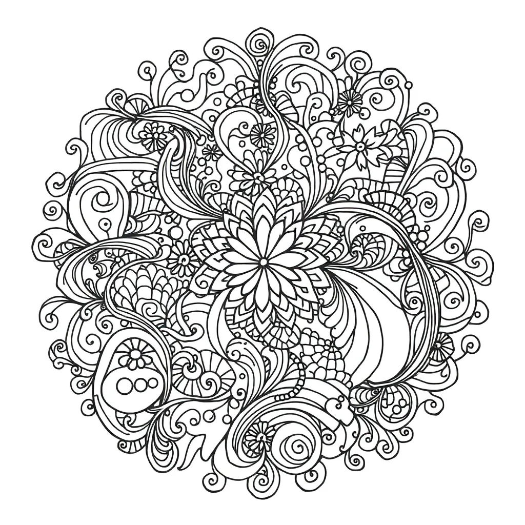 Zentangle coloring page