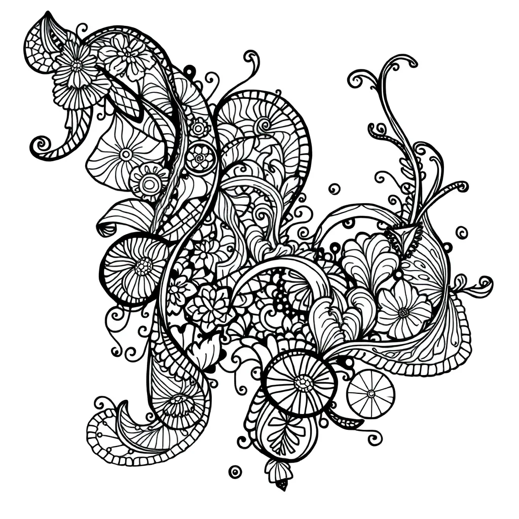 Zentangle coloring page