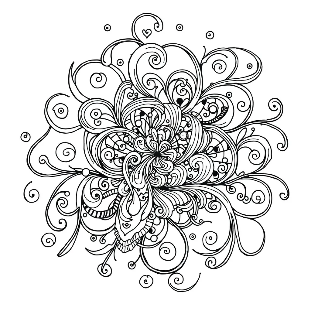 Zentangle coloring page