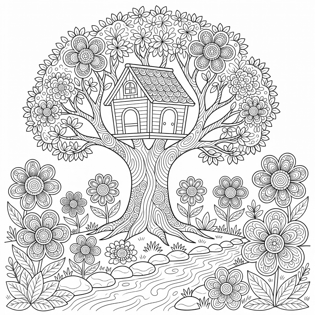 Zentangle coloring page