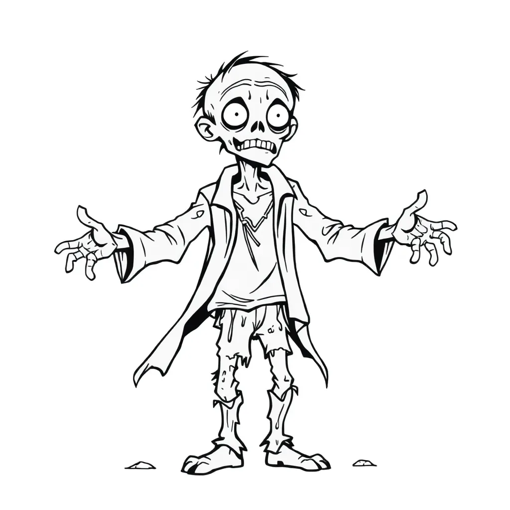 Zombie coloring page