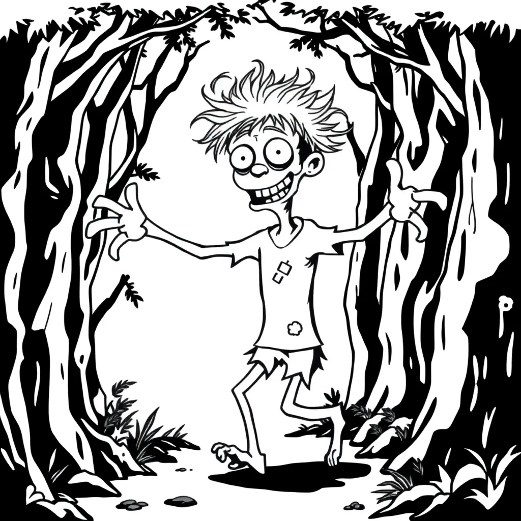 Zombie coloring page