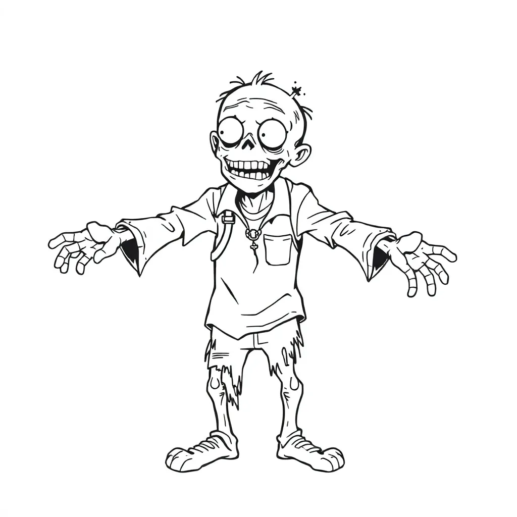 Zombie coloring page